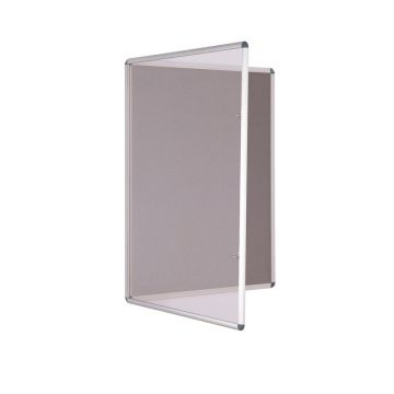 Tamperproof Lockable Noticeboard 900 x 900mm - Grey