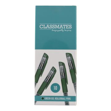Classmates Gel Rollerball Pen - Green - Pack of 10