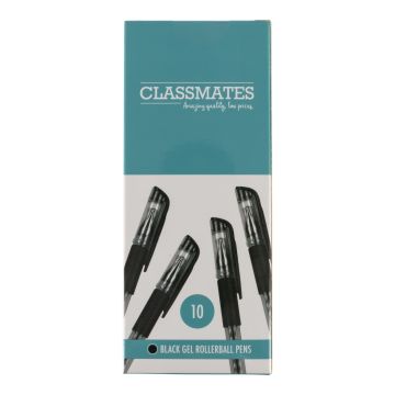 Classmates Gel Rollerball Pen - Black - Pack of 10