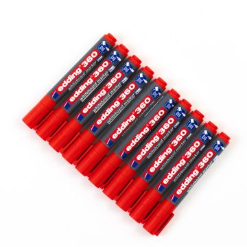 edding 360 Whiteboard Marker - Red - Pack of 10