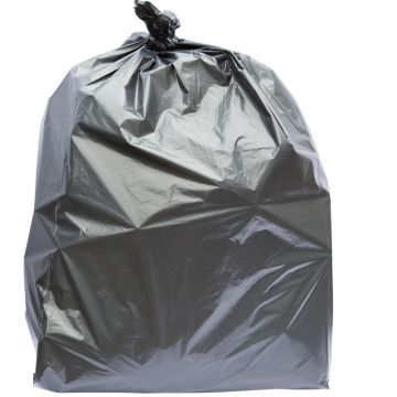 Black Refuse Sack Medium Duty 120 Gauge 70 Litres Light Flat Packed - Pack of 200