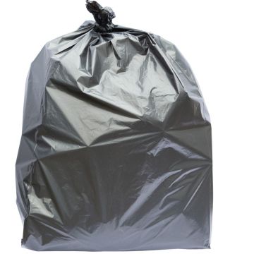 Black Refuse Sack Medium Duty 120 Gauge 70 Litres Light Flat Packed - Pack of 200