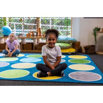 Lake Circles Rectangular Placement Carpet - 3m x 2m