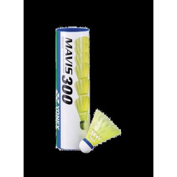Yonex Mavis 300 Shuttlecocks - Medium - Yellow - Tube of 6