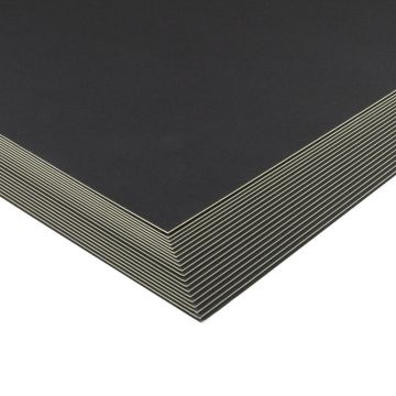 Mountboard A1 Single Side Black With Plain White Back - - Pack of 20