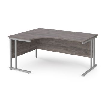 Classmates Left Hand Crescent Desk - Grey Oak