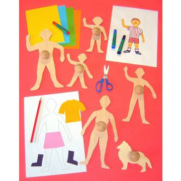 Wooden My Family Template - Pack of 6