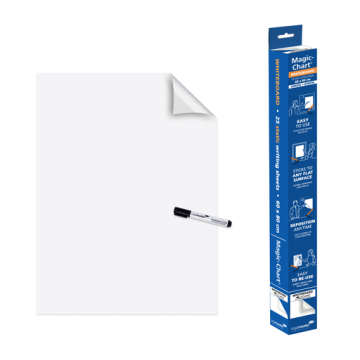 Plain White Magic Whiteboard Roll 80 x 60cm 25 Sheets