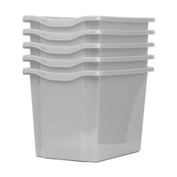 Monarch Quad Storage Trays - Pack of 5 - Grey