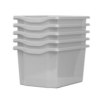 Monarch Triple Storage Trays - Pack of 5 - Grey