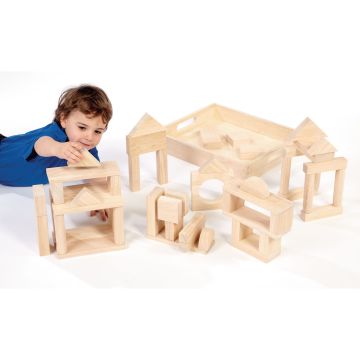 Bigjigs Jumbo Wooden Blocks In Case - Pack of 52