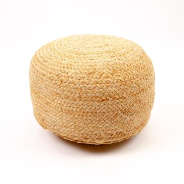 Natural Jute Circular Pouffe