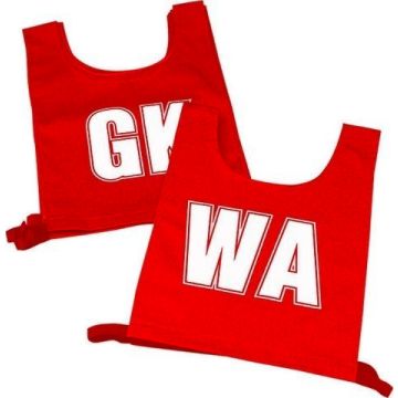 Nylon Netball Bib Set Medium - Red