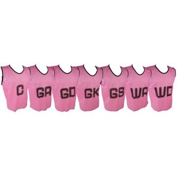 Micro Mesh Netball Training Vest Set Small - Fluorescent Pink