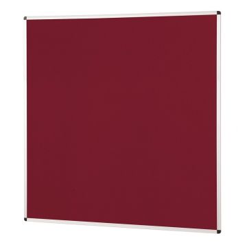 Noticeboard Aluminium Frame 1200 x 1200mm - Burgundy