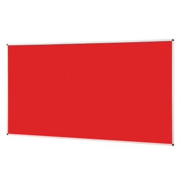 Noticeboard Aluminium Frame 2400 x 1200mm - Red