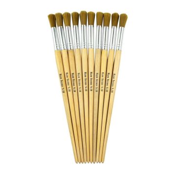Long Handle Nylon Round Brushes Size 18 - Pack of 10
