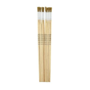 Long Handle Nylon Round Brushes Size 6 - Pack of 10