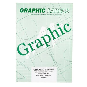 Copier & Laser Labels A4 Square Corners - 8 Per Sheet - Pack of 100