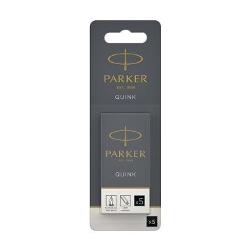 Quink Cartridges Permanent Black - Pack of 5 x 12