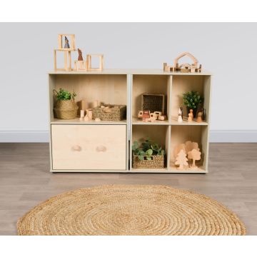 Modular Shelving Unit - Green/ Maple