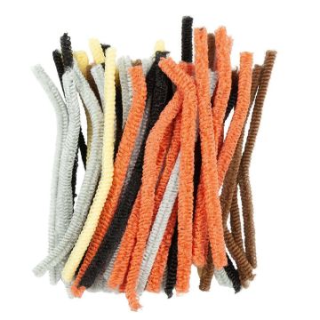 Hair Loop Pipe Cleaners - Assorted Hair Colours - Pack of 50