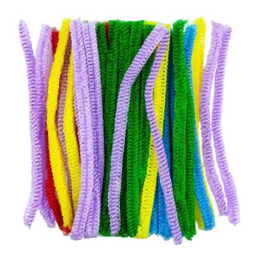 Hair Loop Pipe Cleaners - Assorted Bright Colours - Pack of 50
