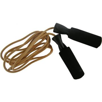 Leather Skipping Rope EVA Handle 9ft