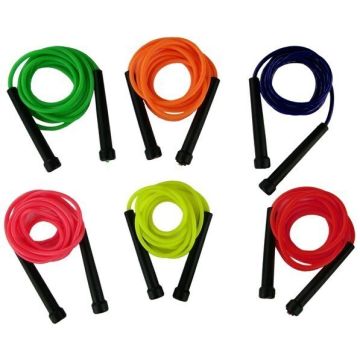 Plastic Skipping Ropes 2m With Handle - Pack of 6