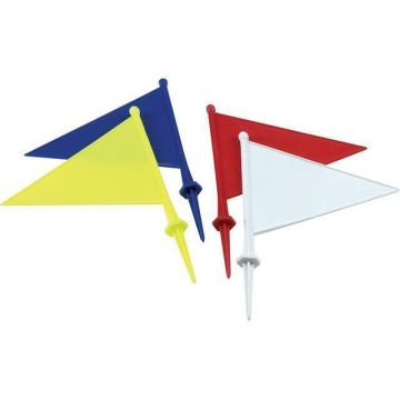 Plastic Flag Mixed - Pack of 4