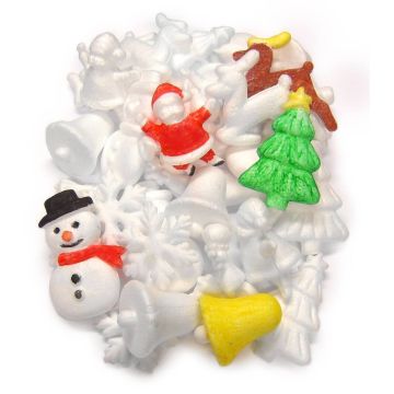 Polystyrene Christmas Shapes - Pack of 35
