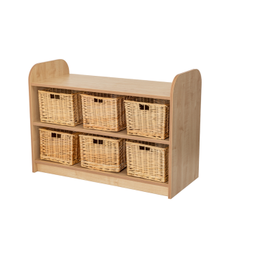 Maplescape 6 Wide Storage Unit - Maple