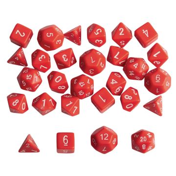 Polyhedron Number Dice - Pack of 35