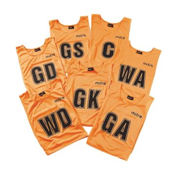 Mitre Netball Bib - Yellow - M - Pack of 7