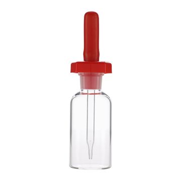 Polystop Clear Glass Dropping Bottle with Teat Pipette - 50ml - Pack of 10