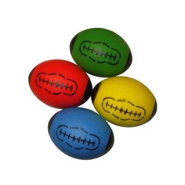 Soft Foam Rugby Ball - Team Colours - Pack of 4