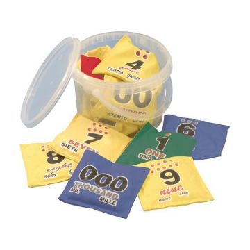 Number Bean Bags Bucket - Pack of 12