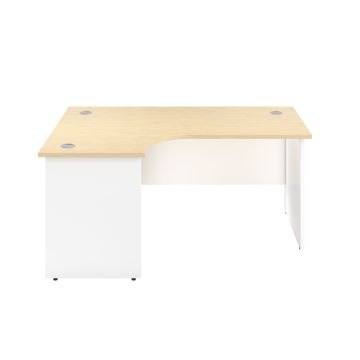 Panel Plus Radial Left Hand Desk Maple