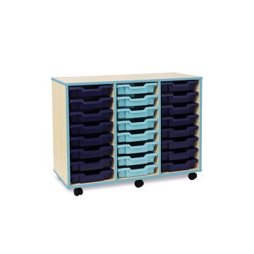 Jewel 24 Shallow Drawer Unit With Trays - Blue