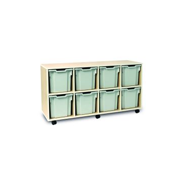 Pebble 8 Jumbo Trays White with Grey Drawers
