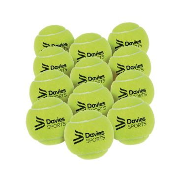 Davies Sports Practice Tennis Balls - Yellow - Pack of 12