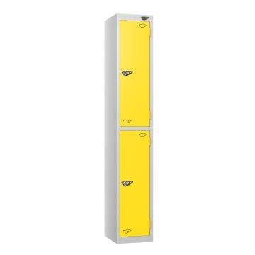 Lockers - Full Height- Flat Top- Depth 45cm- Yellow- 2 Door
