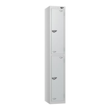 Lockers - Full Height- Flat Top- Depth 45cm- Silver- 2 Door