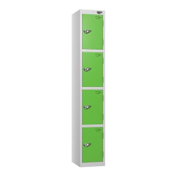 Lockers - Full Height Flat Top Depth 45cm - Green - 4 Door