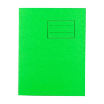 Exercise Books 9 x 7in 32 Page 12mm Feint/Blank Alternate - Vivid Green - Pack of 100