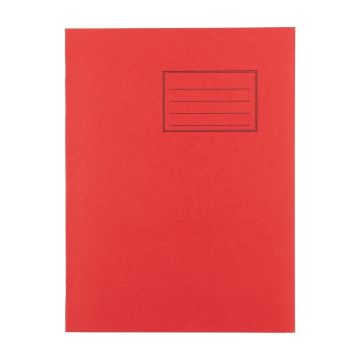 Exercise Books 9 x 7in 32 Page 12mm Feint/Blank Alternate - Vivid Red - Pack of 100
