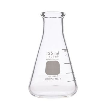 Pyrex® Heavy Duty Narrow Mouth Conical Flask - 125ml - Pk 12
