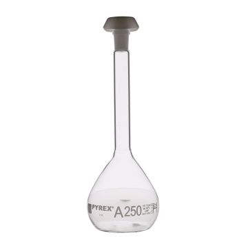 Pyrex Stoppered Volumetric Flask - 250ml - Pack of 2