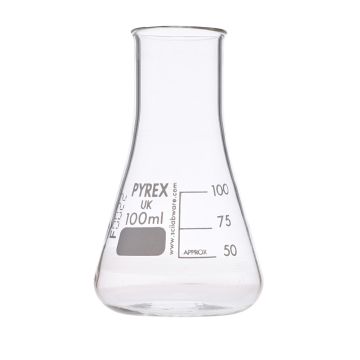 Pyrex Wide Mouth Conical Flask - 100ml - Pack of 10
