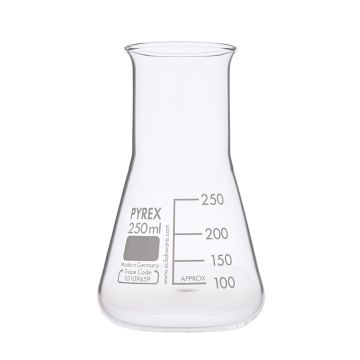 Pyrex Wide Mouth Conical Flask - 250ml - Pack of 10